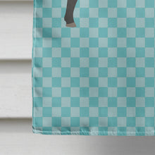 Load image into Gallery viewer, Black Angus Cow Blue Check Flag Canvas House Size BB8002CHF