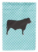 Load image into Gallery viewer, Black Angus Cow Blue Check Garden Flag - Outdoor Decorative Yard Flag