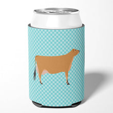 Load image into Gallery viewer, Jersey Cow Blue Check Can or Bottle Hugger BB8003CC