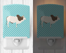 Load image into Gallery viewer, Malvi Cow Blue Check Ceramic Night Light BB8004CNL