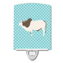 Load image into Gallery viewer, Malvi Cow Blue Check Ceramic Night Light BB8004CNL