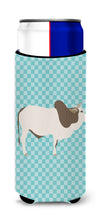 Load image into Gallery viewer, Malvi Cow Blue Check   Hugger for slim cans