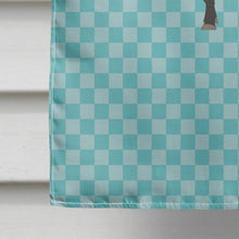 Load image into Gallery viewer, Belted Galloway Cow Blue Check Flag Canvas House Size BB8005CHF