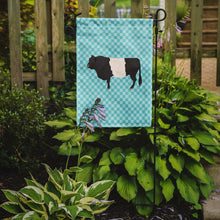 Load image into Gallery viewer, Belted Galloway Cow Blue Check Garden Flag - Outdoor Decorative Yard Flag