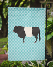 Load image into Gallery viewer, Belted Galloway Cow Blue Check Garden Flag - Outdoor Decorative Yard Flag
