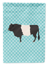Load image into Gallery viewer, Belted Galloway Cow Blue Check Garden Flag - Outdoor Decorative Yard Flag