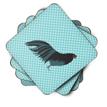 Load image into Gallery viewer, Sumatra Chicken Blue Check Foam Coaster  BB8007FC