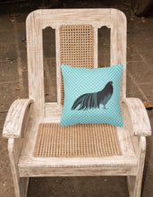 Load image into Gallery viewer, Sumatra Chicken Blue Check Fabric Decorative Pillow BB8007PW1818
