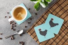 Load image into Gallery viewer, Polish Poland Chicken Blue Check Foam Coaster  BB8008FC