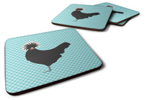 Load image into Gallery viewer, Polish Poland Chicken Blue Check Foam Coaster  BB8008FC