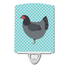 Load image into Gallery viewer, Jersey Giant Chicken Blue Check Ceramic Night Light BB8009CNL