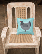 Load image into Gallery viewer, Jersey Giant Chicken Blue Check Fabric Decorative Pillow BB8009PW1818