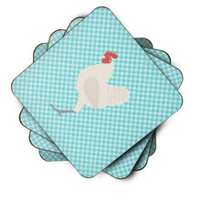 Load image into Gallery viewer, German Langshan Chicken Blue Check Foam Coaster  BB8011FC