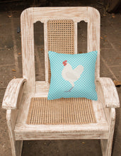 Load image into Gallery viewer, German Langshan Chicken Blue Check Fabric Decorative Pillow BB8011PW1818