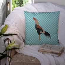 Load image into Gallery viewer, Kulang Chicken Blue Check Throw Pillow - 14x14 Decorative Pillow – Art for Your Home &amp; Patio BB8012PW1414