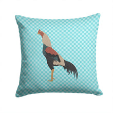 Load image into Gallery viewer, Kulang Chicken Blue Check Throw Pillow - 14x14 Decorative Pillow – Art for Your Home &amp; Patio BB8012PW1414