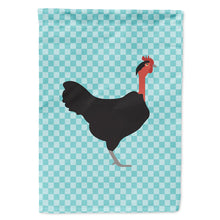 Load image into Gallery viewer, Naked Neck Chicken Blue Check Flag Canvas House Size BB8013CHF