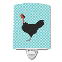 Load image into Gallery viewer, Naked Neck Chicken Blue Check Ceramic Night Light BB8013CNL