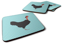 Load image into Gallery viewer, Naked Neck Chicken Blue Check Foam Coaster  BB8013FC