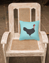 Load image into Gallery viewer, Naked Neck Chicken Blue Check Fabric Decorative Pillow BB8013PW1818