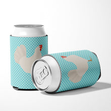 Load image into Gallery viewer, Leghorn Chicken Blue Check Can or Bottle Hugger BB8014CC