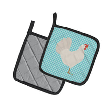 Load image into Gallery viewer, Leghorn Chicken Blue Check Pot Holders - Set of 2 - Heat-Resistant Kitchen Essentials BB8014PTHD