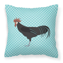 Load image into Gallery viewer, Minorca Ctalalan Chicken Blue Check Fabric Decorative Pillow BB8015PW1818