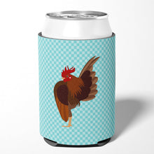 Load image into Gallery viewer, Malaysian Serama Chicken Blue Check Can or Bottle Hugger BB8016CC