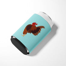 Load image into Gallery viewer, Malaysian Serama Chicken Blue Check Can or Bottle Hugger BB8016CC