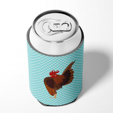 Load image into Gallery viewer, Malaysian Serama Chicken Blue Check Can or Bottle Hugger BB8016CC