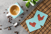 Load image into Gallery viewer, New Hampshire Red Chicken Blue Check Foam Coaster  BB8017FC