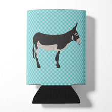 Load image into Gallery viewer, American Mammoth Jack Donkey Blue Check Can or Bottle Hugger BB8018CC