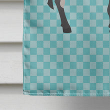 Load image into Gallery viewer, American Mammoth Jack Donkey Blue Check Flag Canvas House Size BB8018CHF