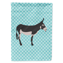 Load image into Gallery viewer, American Mammoth Jack Donkey Blue Check Flag Canvas House Size BB8018CHF