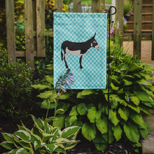 Load image into Gallery viewer, American Mammoth Jack Donkey Blue Check Garden Flag - Outdoor Decorative Yard Flag