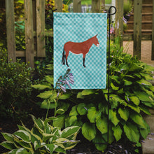 Load image into Gallery viewer, Mule Blue Check Garden Flag - Outdoor Decorative Yard Flag