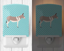 Load image into Gallery viewer, Australian Teamster Donkey Blue Check Ceramic Night Light BB8020CNL