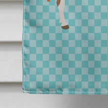 Load image into Gallery viewer, Miniature Mediterranian Donkey Blue Check Flag Canvas House Size BB8021CHF