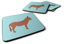 Load image into Gallery viewer, Irish Donkey Blue Check Foam Coaster  BB8022FC