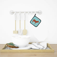 Load image into Gallery viewer, Irish Donkey Blue Check Pot Holders - Set of 2 - Heat-Resistant Kitchen Essentials BB8022PTHD