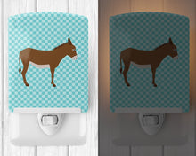 Load image into Gallery viewer, Cotentin Donkey Blue Check Ceramic Night Light BB8023CNL