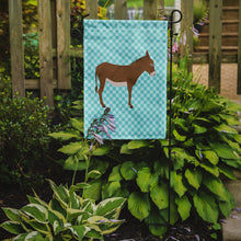 Load image into Gallery viewer, Cotentin Donkey Blue Check Garden Flag - Outdoor Decorative Yard Flag