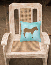 Load image into Gallery viewer, Cotentin Donkey Blue Check Fabric Decorative Pillow BB8023PW1818