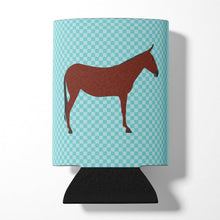 Load image into Gallery viewer, Hinny Horse Donkey Blue Check Can or Bottle Hugger BB8024CC