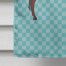 Load image into Gallery viewer, Hinny Horse Donkey Blue Check Flag Canvas House Size BB8024CHF