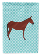 Load image into Gallery viewer, Hinny Horse Donkey Blue Check Garden Flag - Outdoor Decorative Yard Flag