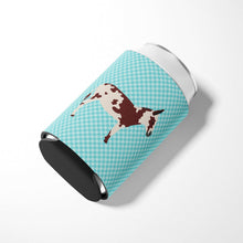 Load image into Gallery viewer, American Spotted Donkey Blue Check Can or Bottle Hugger BB8025CC