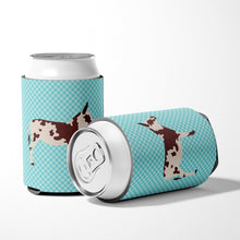 Load image into Gallery viewer, American Spotted Donkey Blue Check Can or Bottle Hugger BB8025CC