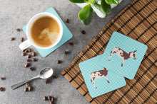 Load image into Gallery viewer, American Spotted Donkey Blue Check Foam Coaster  BB8025FC