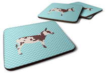 Load image into Gallery viewer, American Spotted Donkey Blue Check Foam Coaster  BB8025FC